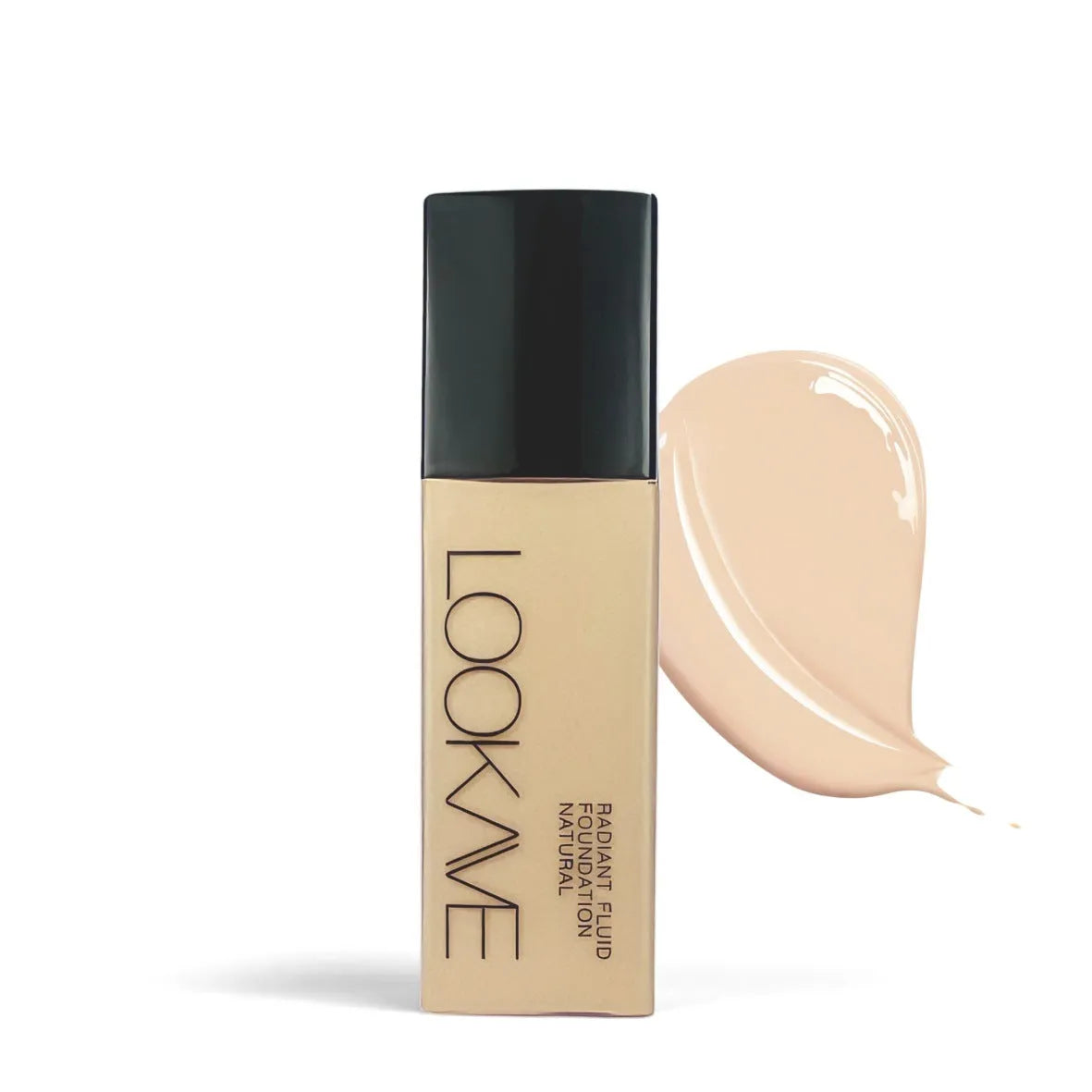 LOOKAVE Matte Liquid Foundation bottle in 21ml size showing shade options LK63C-01 to 06.