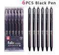 Hot Erasable Push Gel Pen with 0.5mm stainless steel nib and plastic body in blue or black ink.