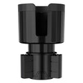 Matte black car cup holder expander with adjustable base for oversized bottles