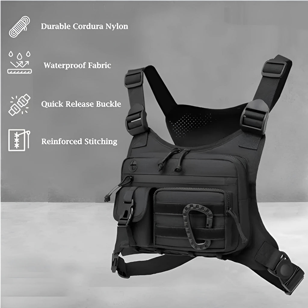 Men's camouflage running sports chest bag in polyester with 19 inch size
