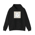 Black loose fit hoodie with drop-shoulder sleeves and front pocket