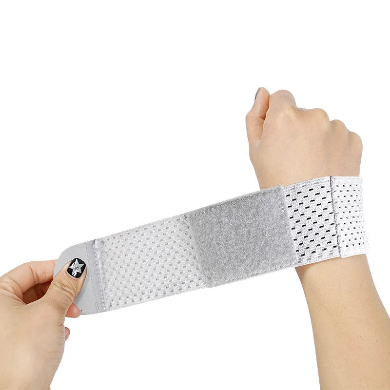 High elastic breathability athletic wristguard in black, gray, and pink colour options