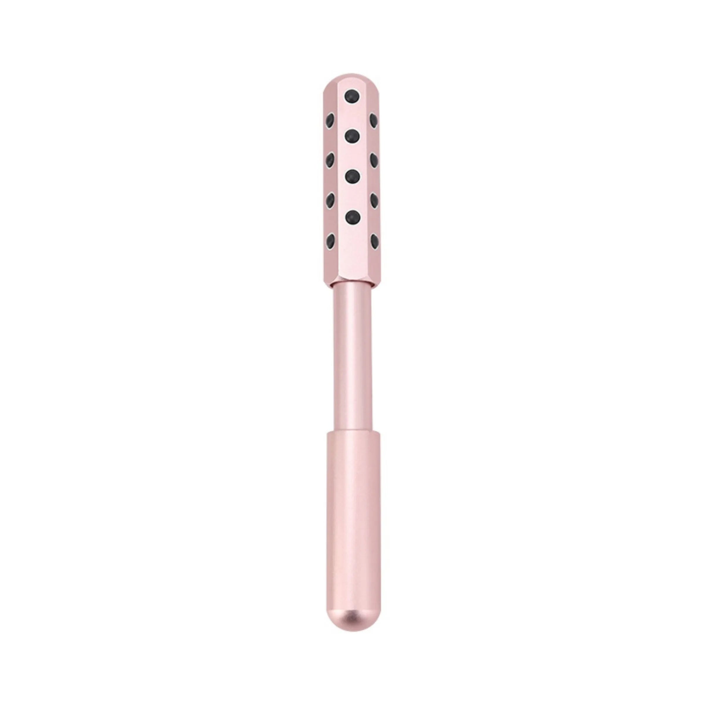 Germanium particles roller beauty massage instrument in purple colour, 193mm handheld facial massage device