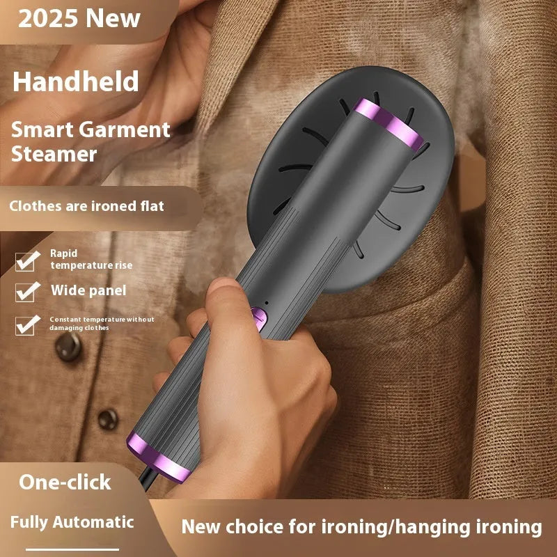 USB handheld garment steamer in Cream Yellow with two gear temperature adjustment and compact design