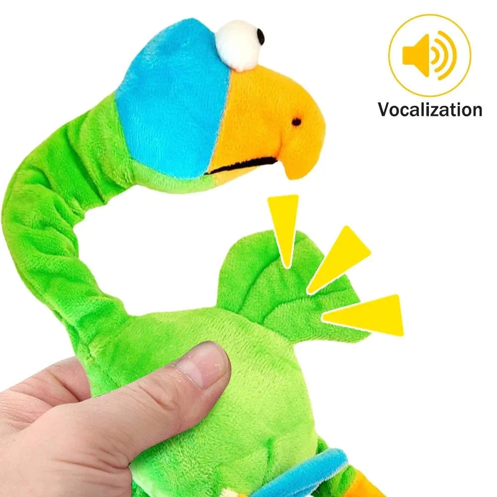 Screaming chicken sound dog chew toy in three colour options for small to medium dogs