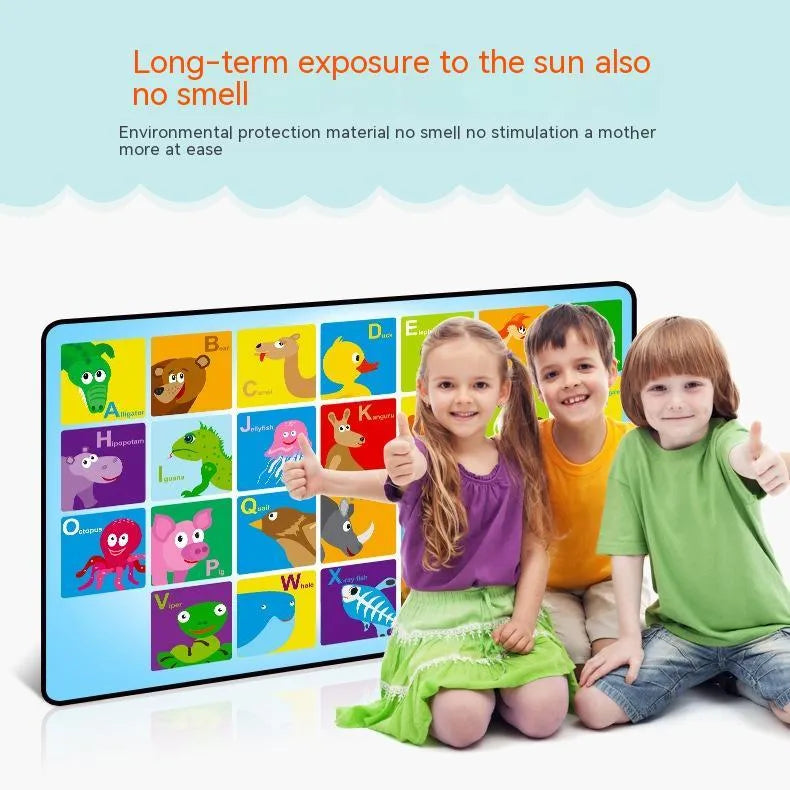 Automatic retractable car sunshade with magnetic mount showing cartoon anime pattern design