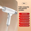 HB-668 handheld garment steamer in blue or white with mechanical controls and compact design