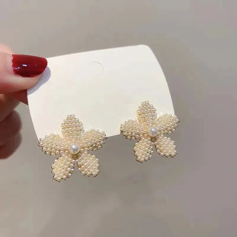 Korean-style fruit earrings for women in alloy with electroplated finish and inlaid artificial gems.