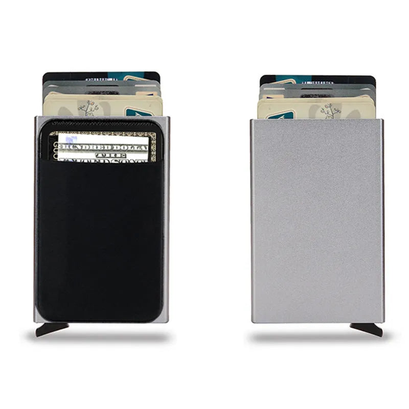 Aluminium alloy frosted finish metal credit card holder in multiple colours