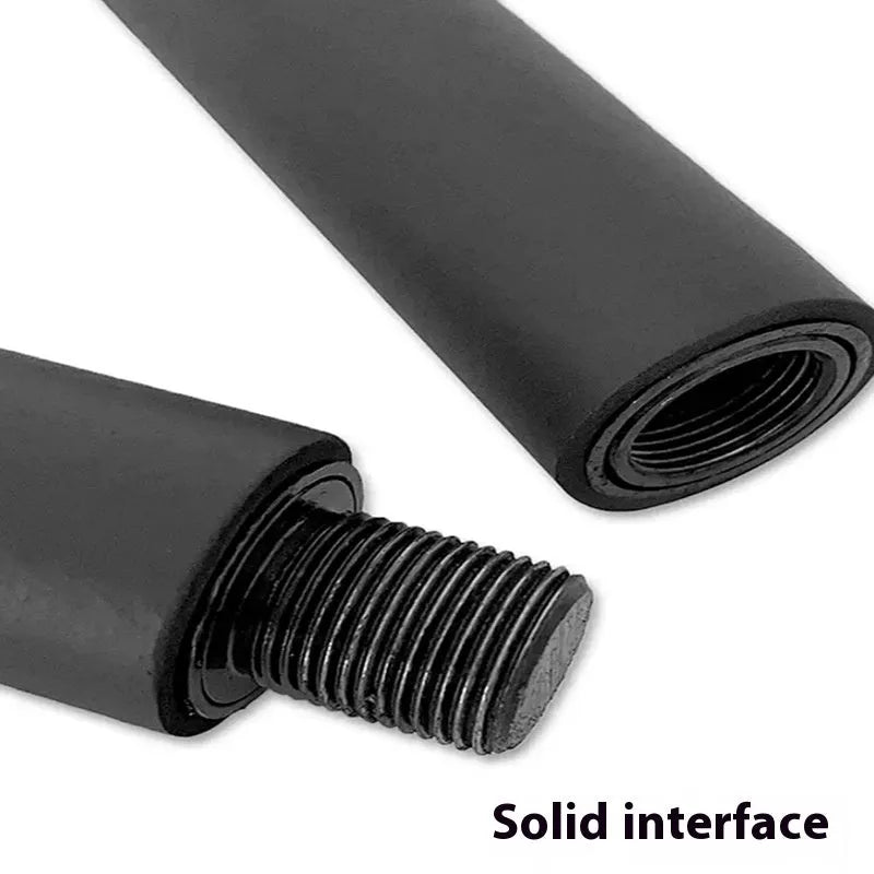 Two-segment push and pull fitness stick with rope attachment for resistance training