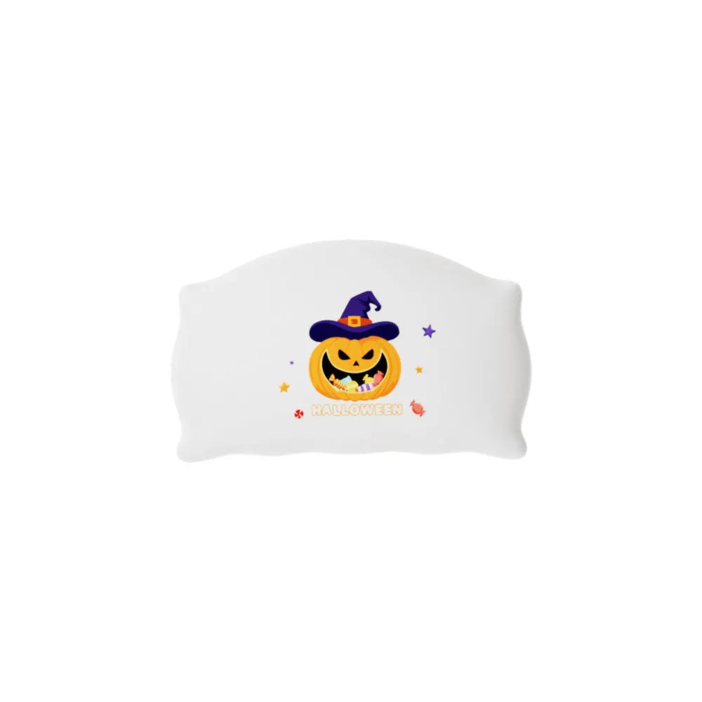 Cartoon Halloween doll table lamp in magic ghost colour, showing USB-C port and warm light glow.