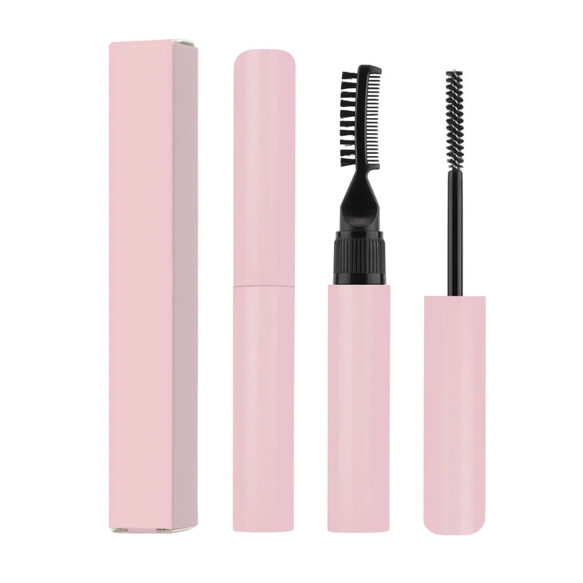 Eyebrow liquid with brush for natural wild brow styling in white and pink options