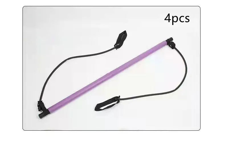 92cm Pilates bar with stainless steel tube and foam grip in light blue on a white background