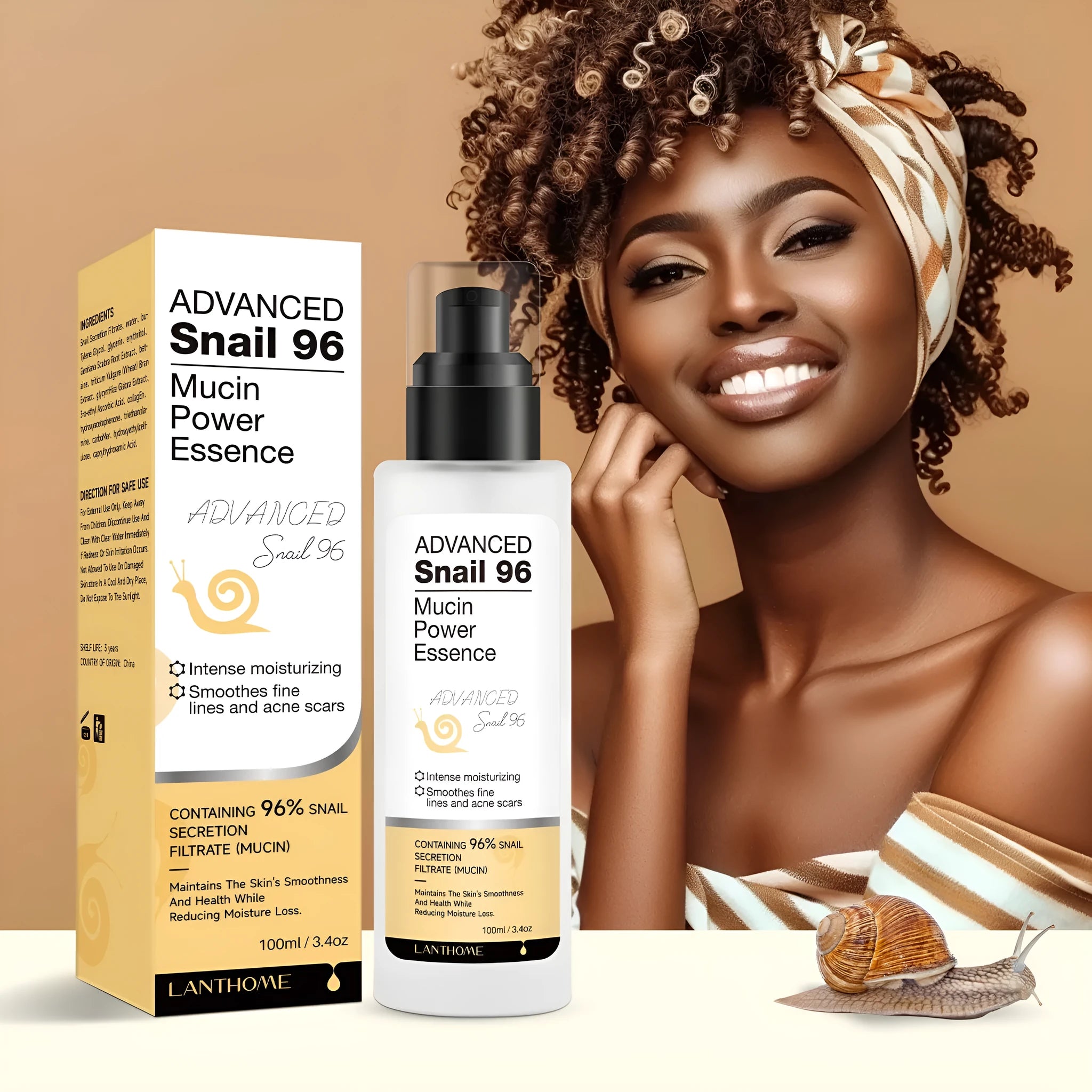 100ml snail snail serum facial essence bottle for universal skin type moisturising