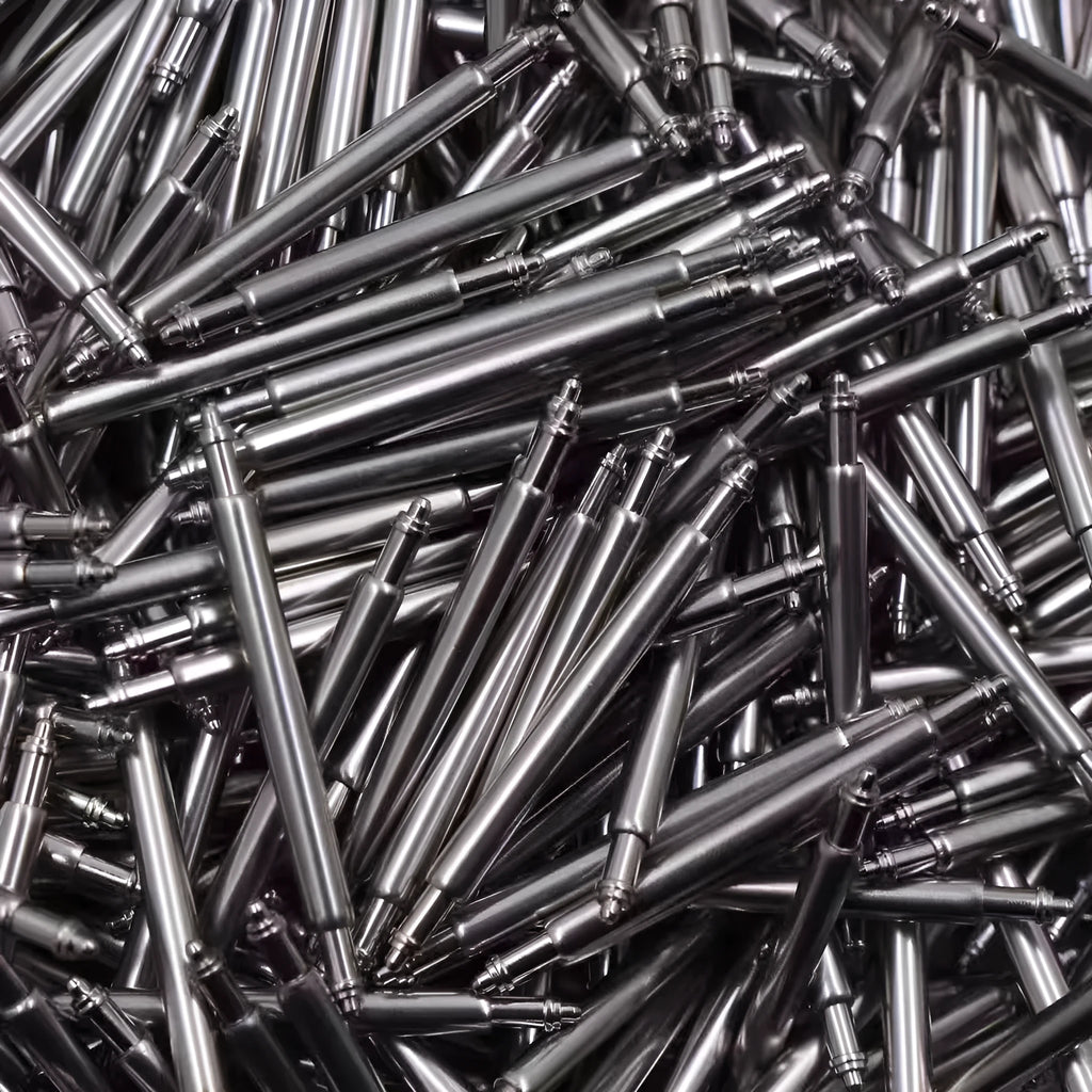 Watch bolt auricular needle spring shaft repair parts in sizes 21mm, 22mm, 23mm, 24mm, 25mm, and 26mm.