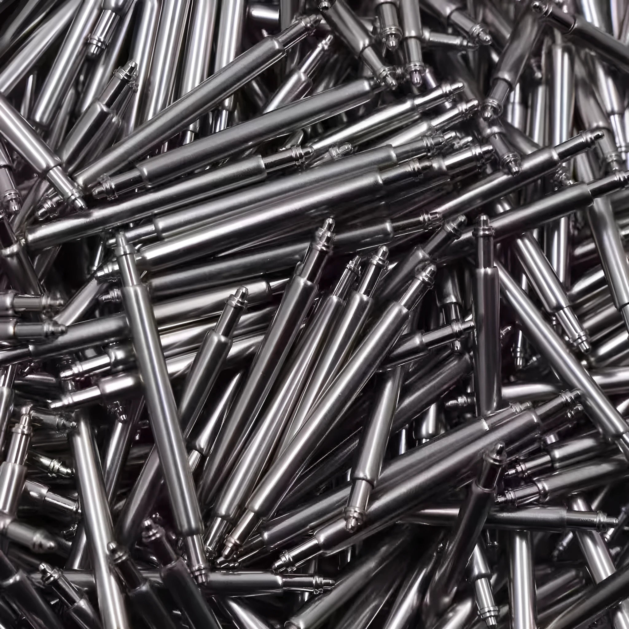 Watch bolt auricular needle spring shaft repair parts in sizes 21mm, 22mm, 23mm, 24mm, 25mm, and 26mm.