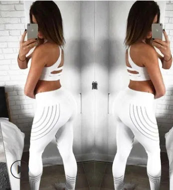 Women's milk silk workout leggings in slim fit European style with hip accent detail