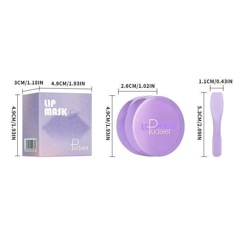 Lip balm exfoliating treatment container with scraper tool for lip care application