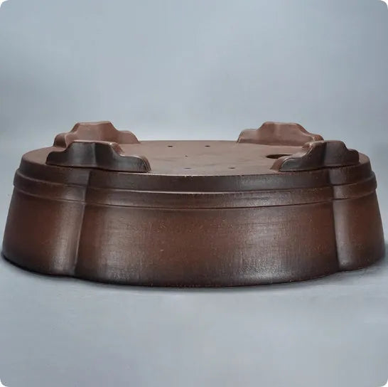 Classical purple clay bonsai flower pot with 50cm diameter for indoor plant display