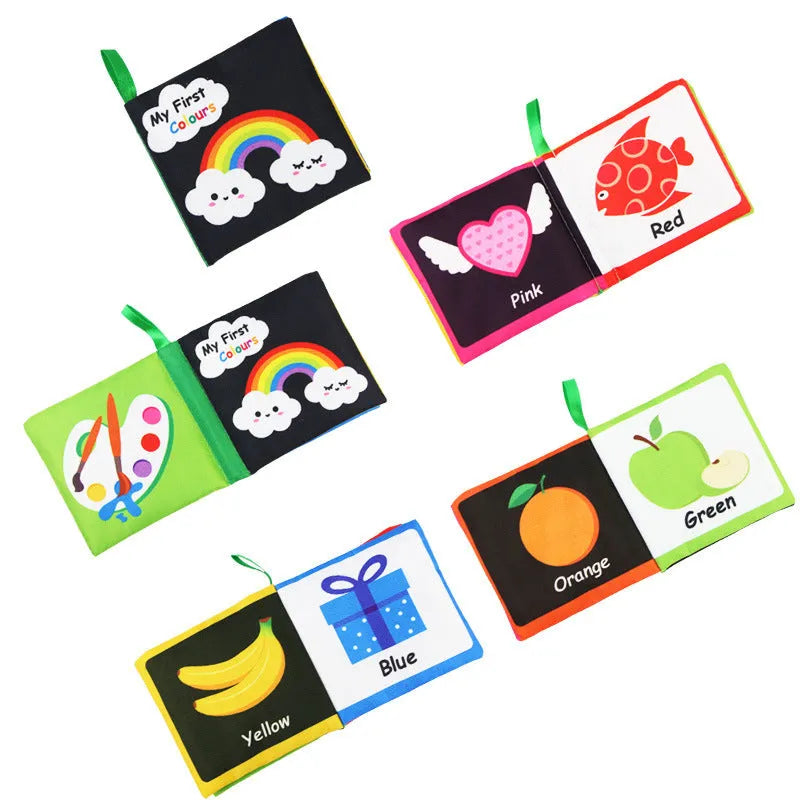 Baby early educational palm book with animal theme in OPP bag packaging for infants 0-2 years old