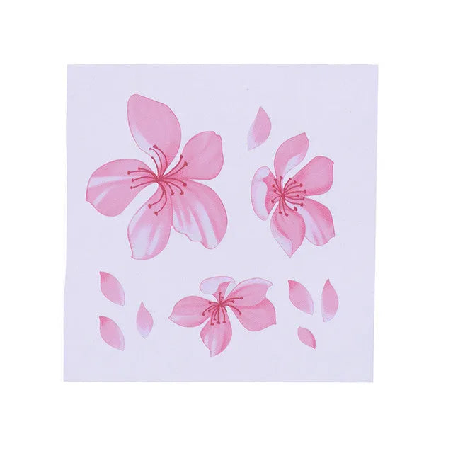 Cherry blossom flower pattern car sticker in two size options on a vehicle window.