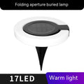 Solar underground light with folding aperture design for outdoor waterproof area illumination