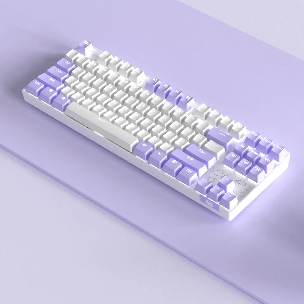 Wireless Bluetooth mechanical keyboard with metal construction and backlight illumination