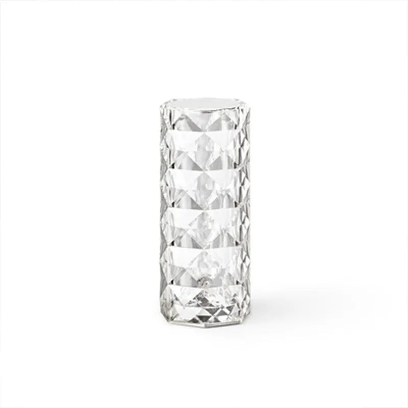 Romantic LED rose diamond table lamp in white light with touch switch, PAMA acrylic construction