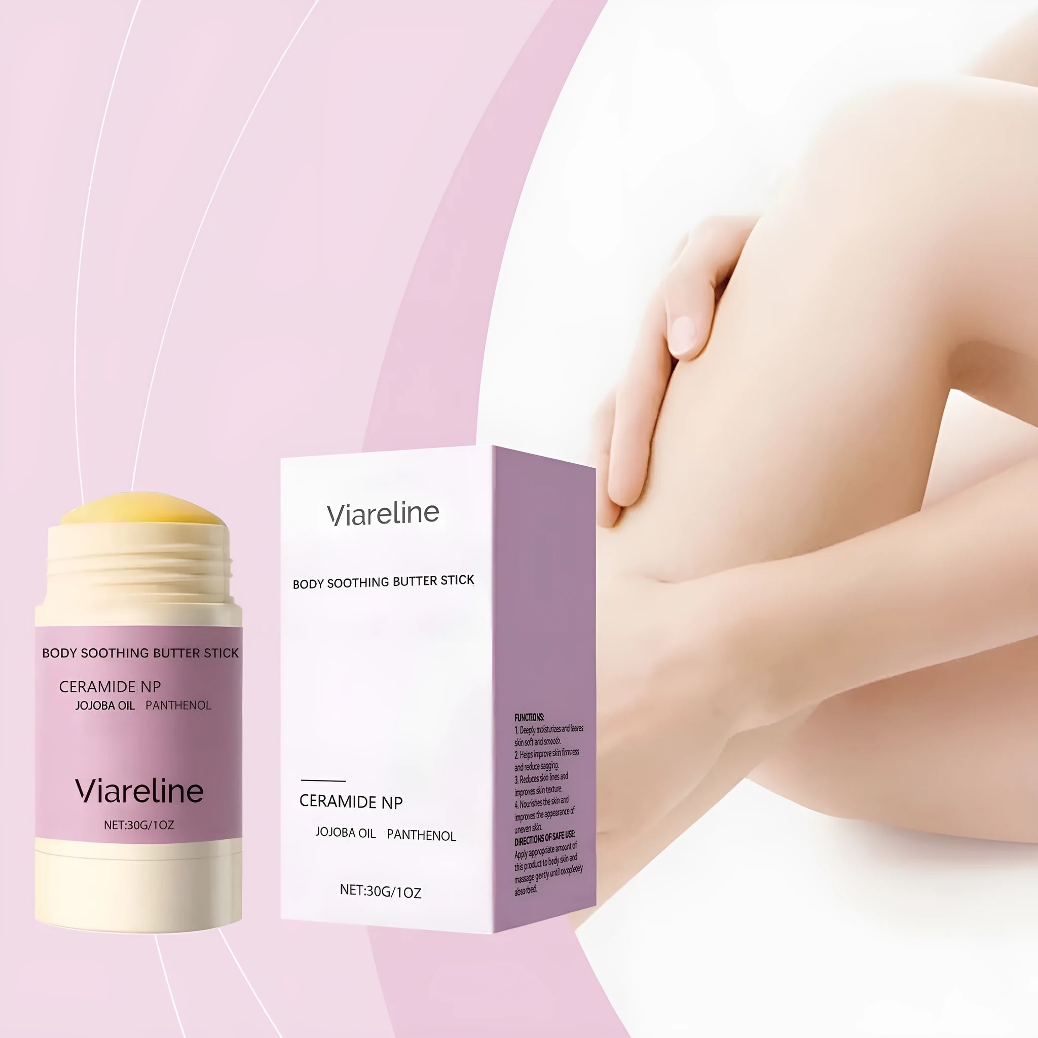 Anti-Wrinkle Firming Body Soothing Stick 30g in a white twist-up tube on a neutral background