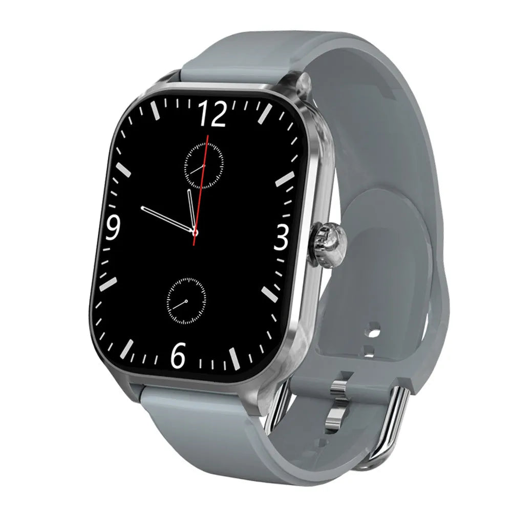 H9 Smart Watch in black showing Bluetooth calling and heart rate monitoring interface