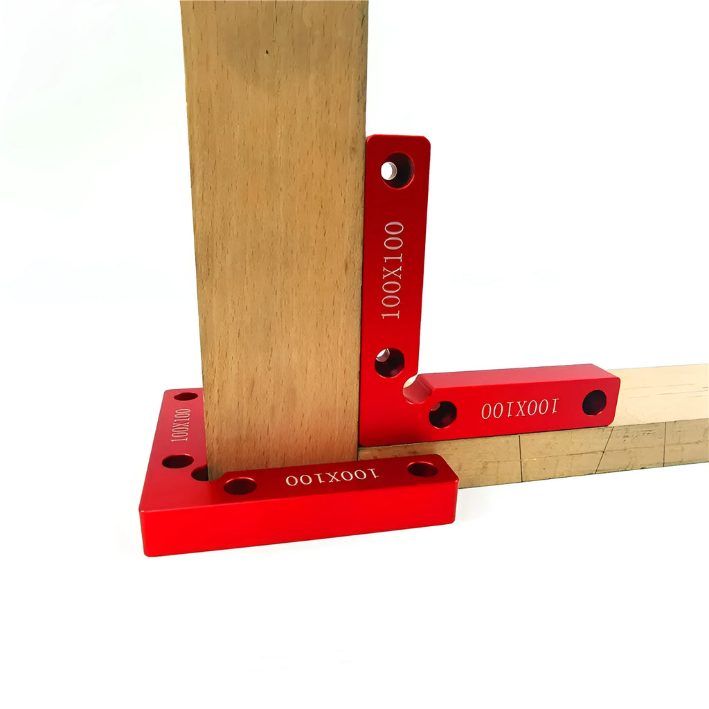 Aluminium alloy woodworking right angle fixture positioning block for jigsaw clamping