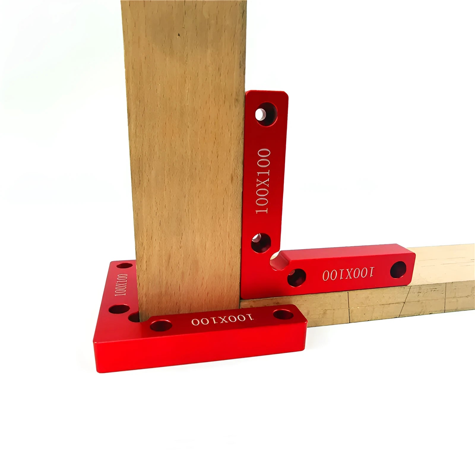 Aluminium alloy woodworking right angle fixture positioning block for jigsaw clamping