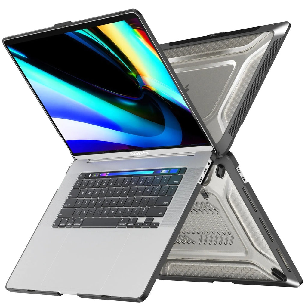 MacBook protective hard shell case in four colour options for Air and Pro laptop models