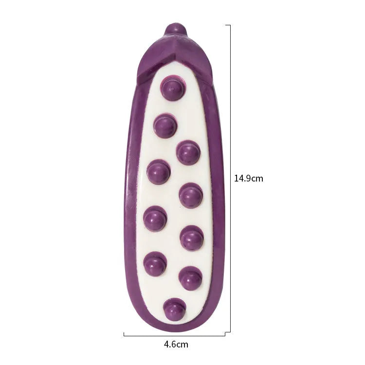 Green natural rubber dog chew toy with meat scent for large breed chewing
