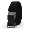 Men's nylon canvas slide belt with toothless adjustment buckle in multiple colour options