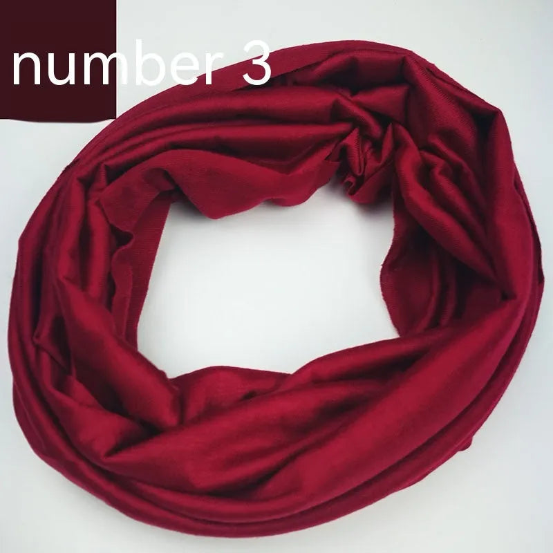 Seamless polyester headscarf for outdoor sports in various colours with free-size design