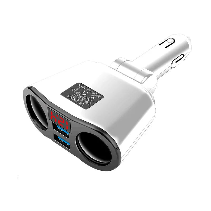 Car Bluetooth FM transmitter with MP3 player for cigarette lighter socket in black and white colour options