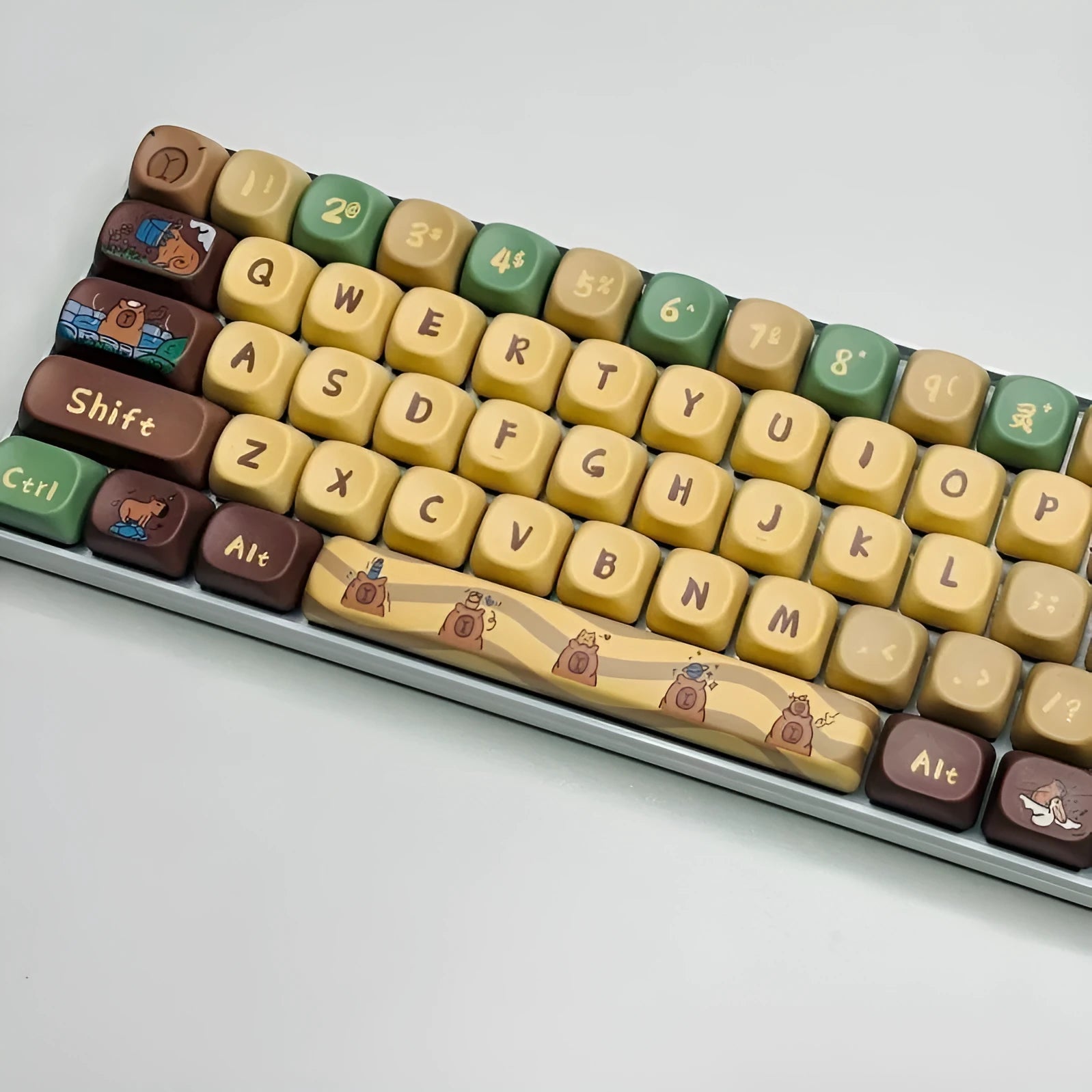 Capabala 130-key ABS mechanical keyboard replacement keycap set with MOA height profile