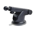 Universal car phone bracket with telescopic adjustment rod mounted on dashboard