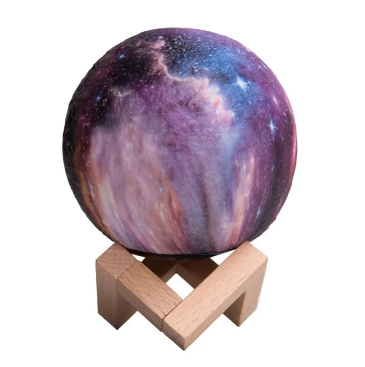 3D printed lunar night light with remote control, LED colour change, available in multiple sizes