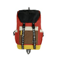 Oxford cloth backpack in black, green, or red, showing handheld and shoulder straps