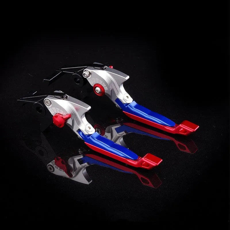 Bicycle horn handle clutch lever with adjustable length mechanism in multiple colour finishes