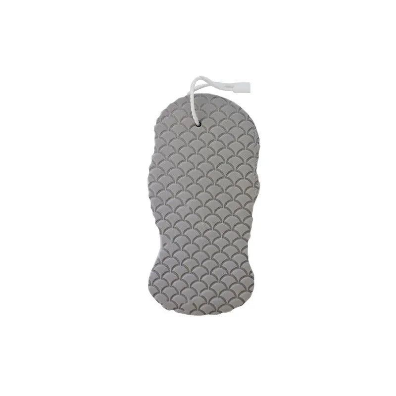 3D fish scale pattern bath sponge ball in white, grey, pink, or light blue colour.