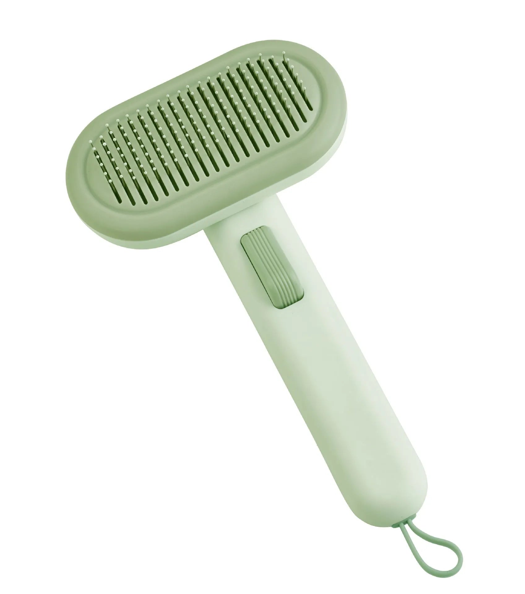 Large pet grooming comb for cats and dogs with stainless steel blades, shown in light grey colour
