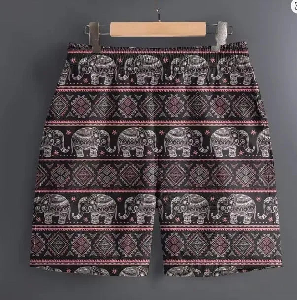Men's casual polyester shorts for outdoor sports and leisure available in multiple patterns and sizes