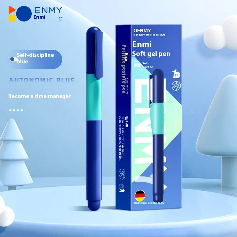 Student Posture Correction Pen in plastic with blue, green, purple, or orange body.