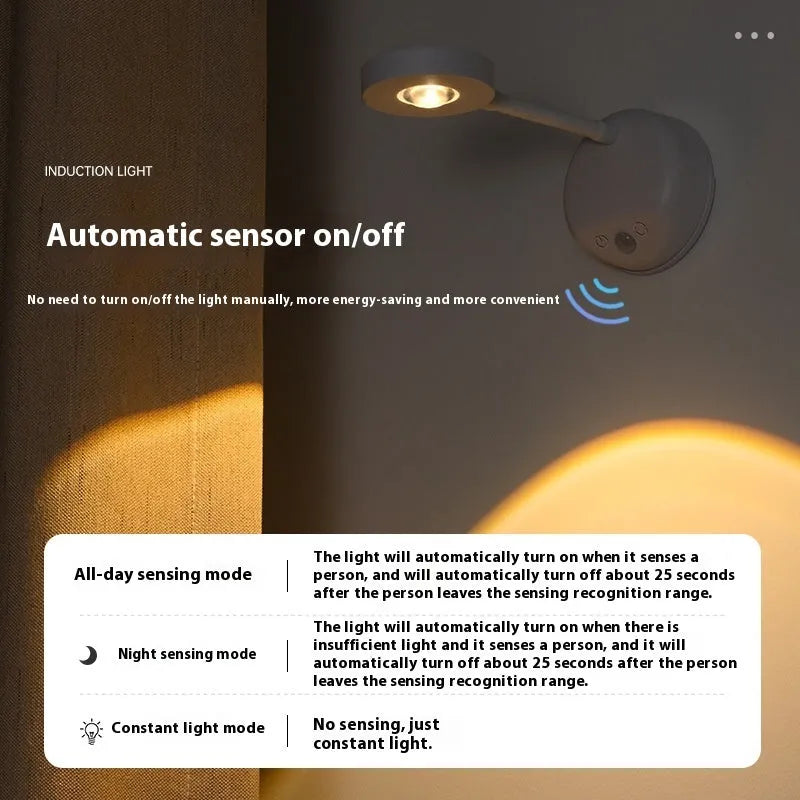Geometric rechargeable wireless wall spotlight with remote control for white or black tricolour lighting