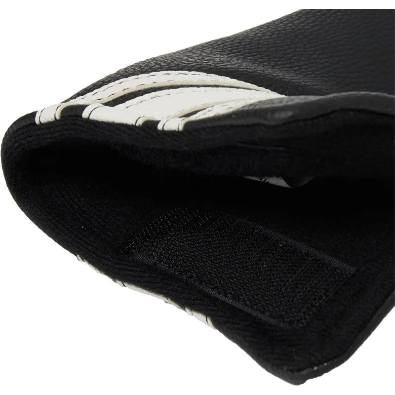 Black PU leather golf putter head cover sleeve for club protection
