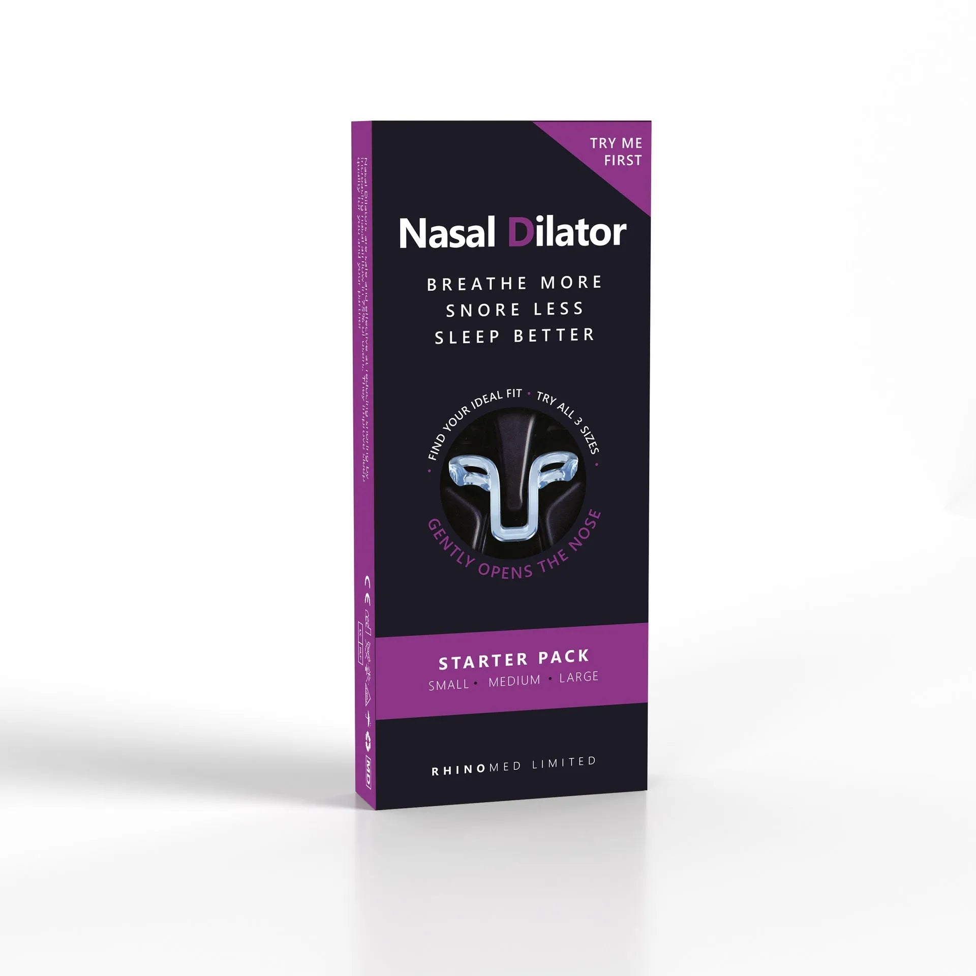 PVC nasal congestion reliever snoring stopper in four colours blue green purple red