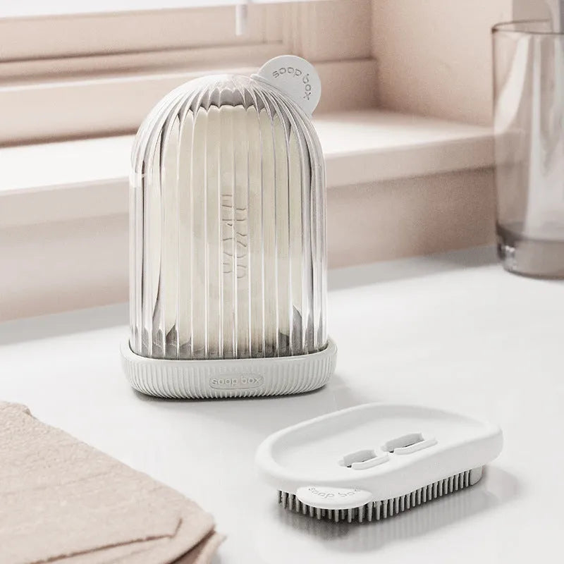 Fashion Creative New Travel Soap Holder in PET with three colour options Cream White Pink and White